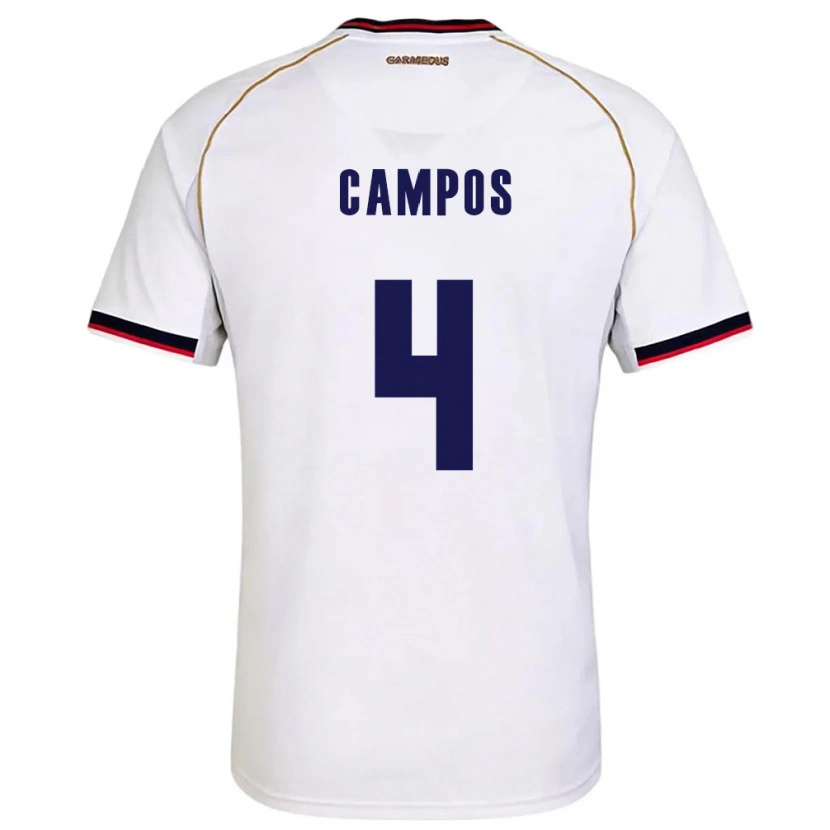 Danxen Niño Camiseta Panamá Oliver Campos #4 Blanco Rojo 2ª Equipación 26-28 La Camisa México