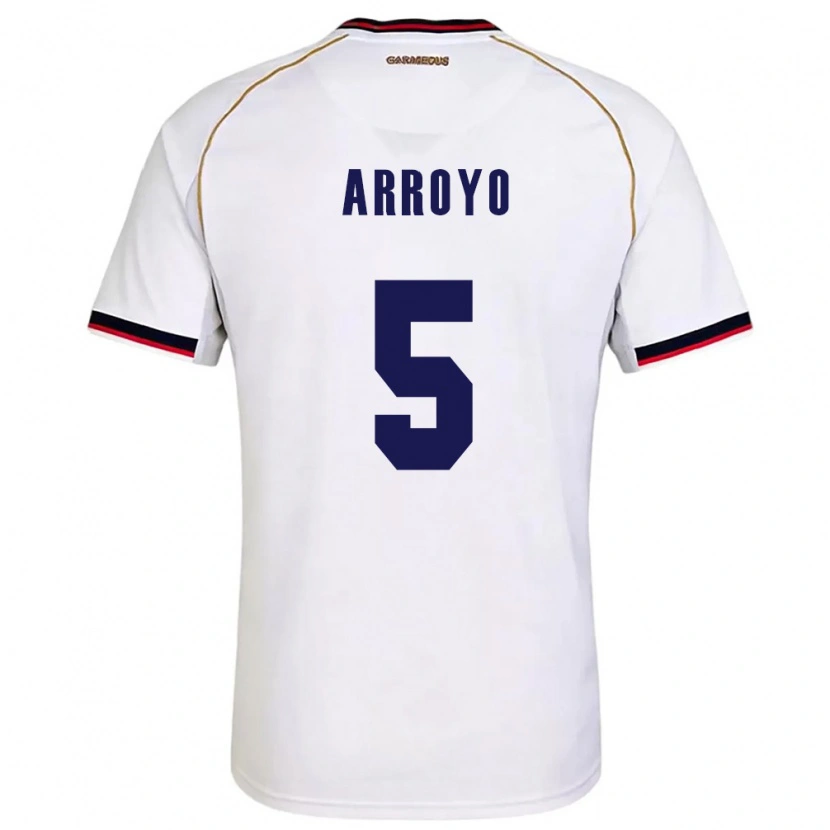 Danxen Niño Camiseta Panamá Ariel Arroyo #5 Blanco Rojo 2ª Equipación 26-28 La Camisa México