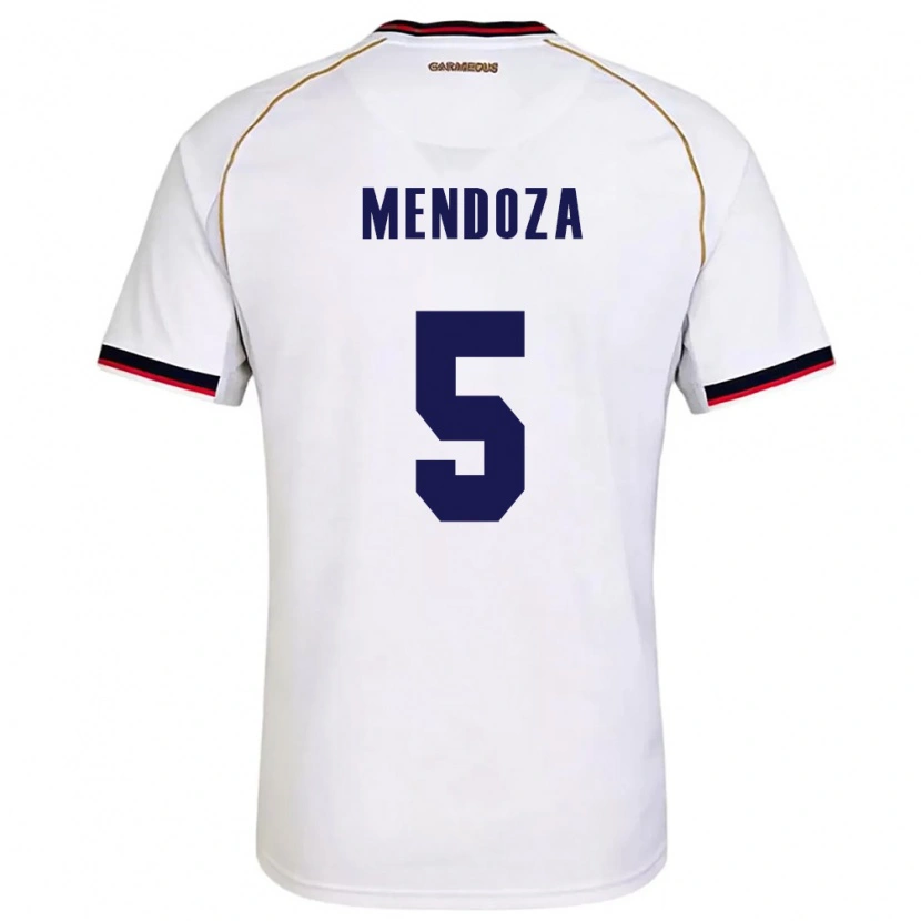 Danxen Niño Camiseta Panamá Gabriel Mendoza #5 Blanco Rojo 2ª Equipación 26-28 La Camisa México