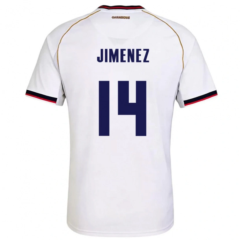 Danxen Niño Camiseta Panamá Juan Jiménez #14 Blanco Rojo 2ª Equipación 26-28 La Camisa México