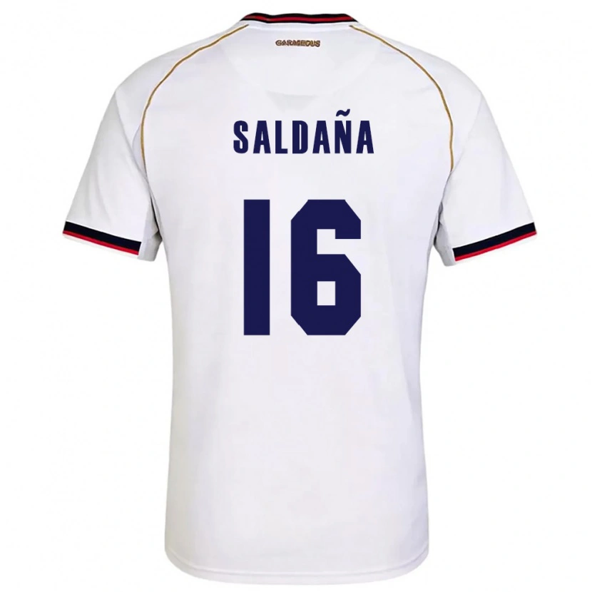 Danxen Niño Camiseta Panamá Allan Saldaña #16 Blanco Rojo 2ª Equipación 26-28 La Camisa México