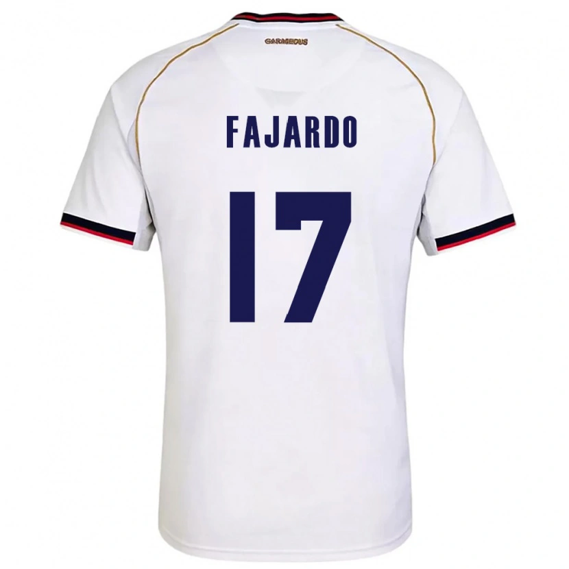 Danxen Niño Camiseta Panamá José Fajardo #17 Blanco Rojo 2ª Equipación 26-28 La Camisa México