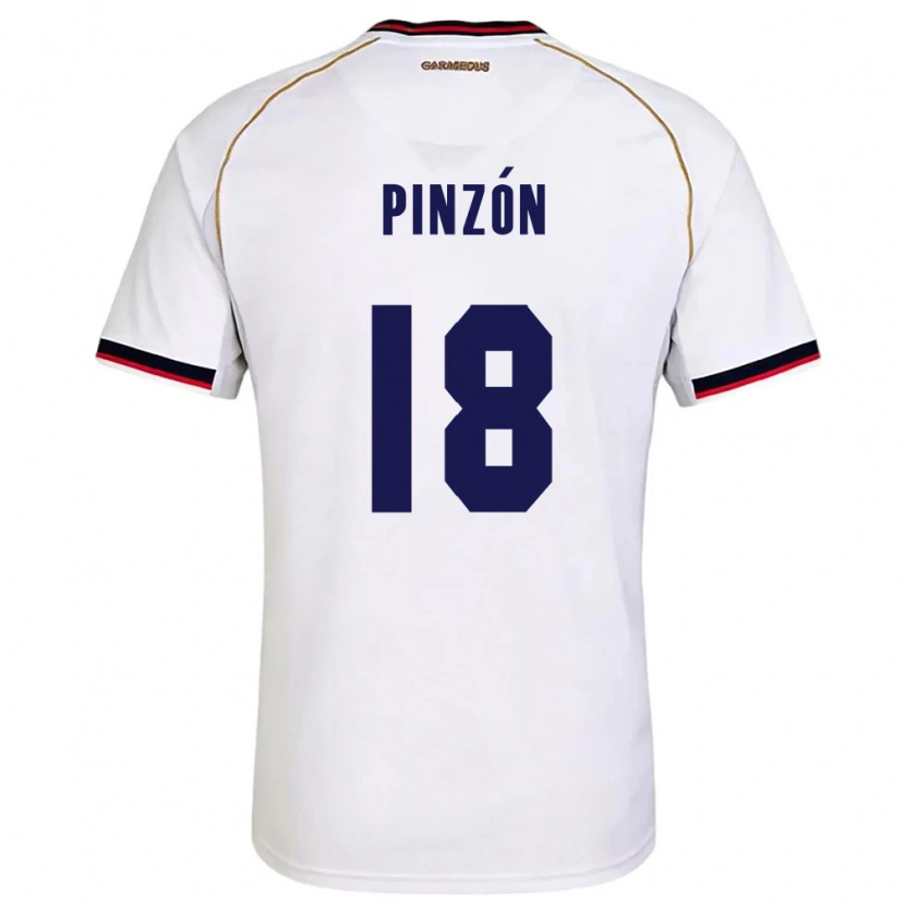 Danxen Niño Camiseta Panamá Oliver Pinzón #18 Blanco Rojo 2ª Equipación 26-28 La Camisa México