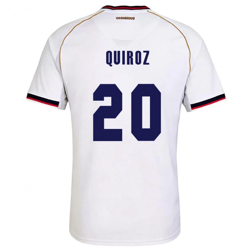 Danxen Niño Camiseta Panamá Gabriel Quiroz #20 Blanco Rojo 2ª Equipación 26-28 La Camisa México