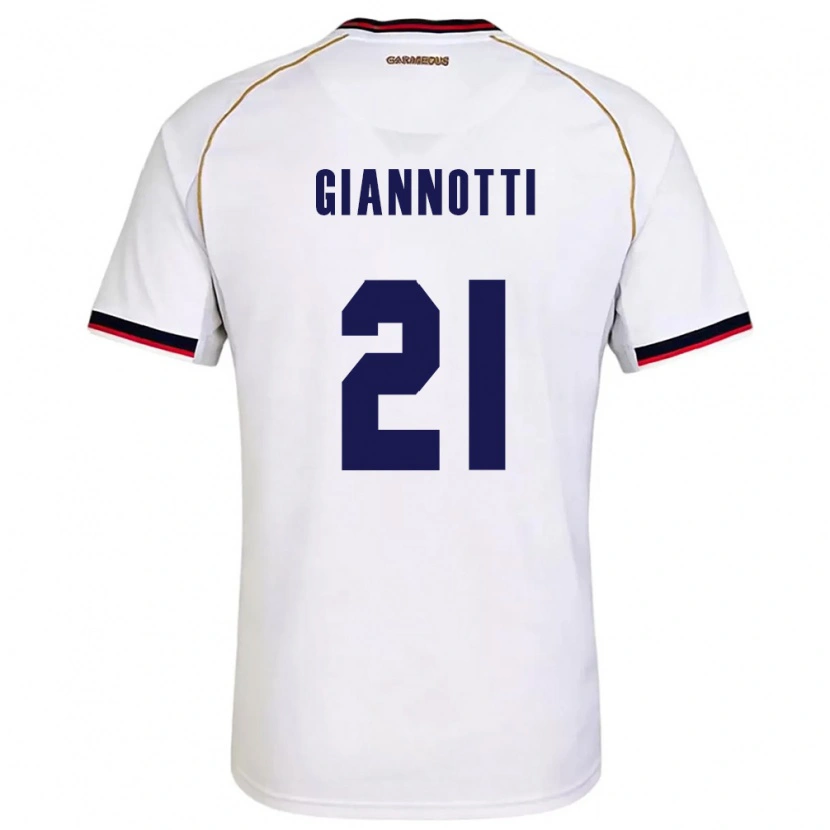 Danxen Niño Camiseta Panamá Daniel Giannotti #21 Blanco Rojo 2ª Equipación 26-28 La Camisa México