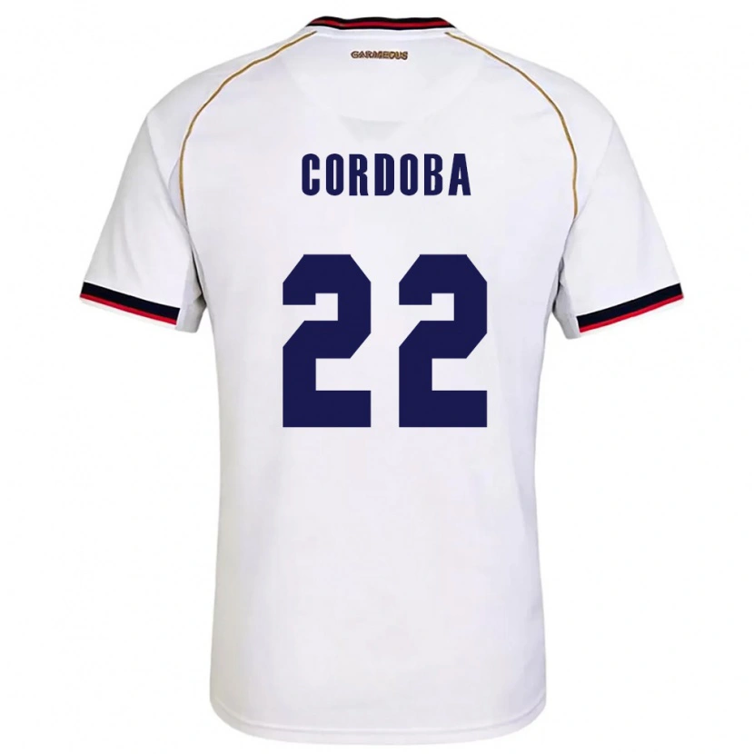 Danxen Niño Camiseta Panamá Farissa Córdoba #22 Blanco Rojo 2ª Equipación 26-28 La Camisa México