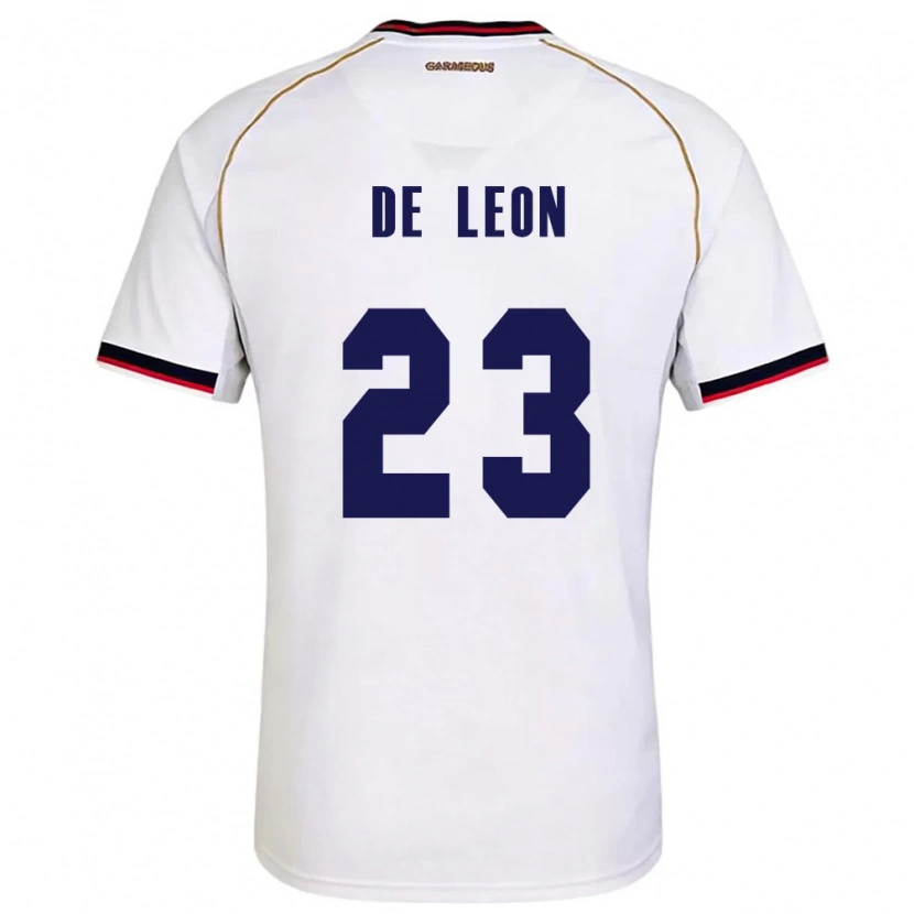 Danxen Niño Camiseta Panamá Yerenis De León #23 Blanco Rojo 2ª Equipación 26-28 La Camisa México