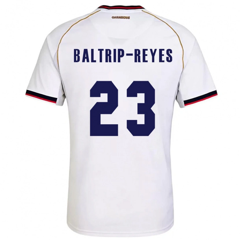 Danxen Niño Camiseta Panamá Carina Baltrip-Reyes #23 Blanco Rojo 2ª Equipación 26-28 La Camisa México