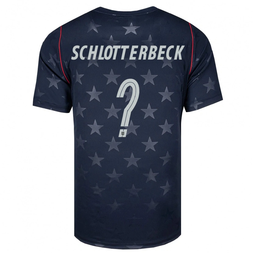 Danxen Niño Camiseta Estados Unidos Ryan Schlotterbeck #0 Negro Blanco Rojo 2ª Equipación 26-28 La Camisa México