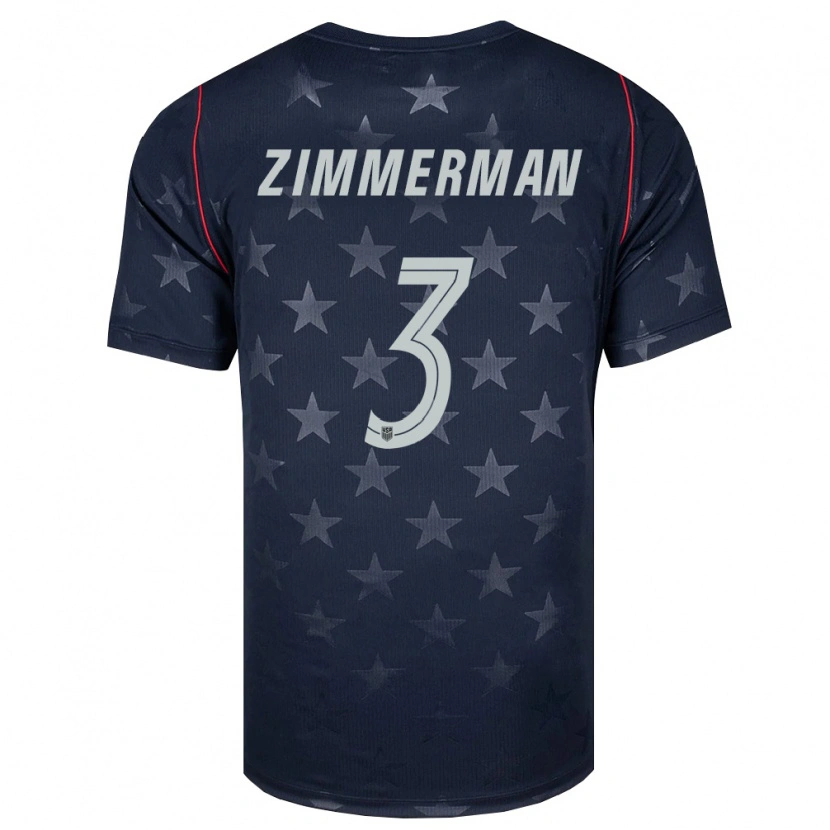 Danxen Niño Camiseta Estados Unidos Walker Zimmerman #3 Negro Blanco Rojo 2ª Equipación 26-28 La Camisa México