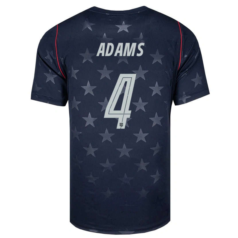Danxen Niño Camiseta Estados Unidos Tyler Adams #4 Negro Blanco Rojo 2ª Equipación 26-28 La Camisa México