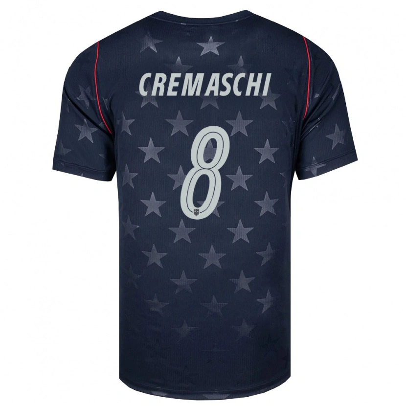 Danxen Niño Camiseta Estados Unidos Benja Cremaschi #8 Negro Blanco Rojo 2ª Equipación 26-28 La Camisa México