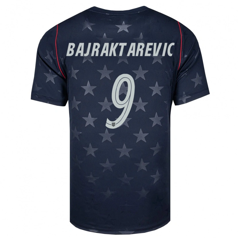 Danxen Niño Camiseta Estados Unidos Esmir Bajraktarevic #9 Negro Blanco Rojo 2ª Equipación 26-28 La Camisa México