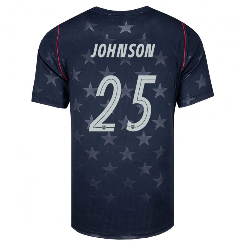 Danxen Niño Camiseta Estados Unidos Sean Johnson #25 Negro Blanco Rojo 2ª Equipación 26-28 La Camisa México