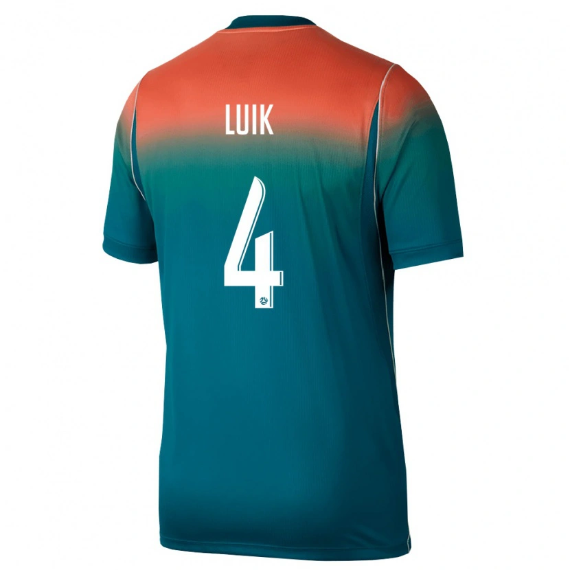 Danxen Niño Camiseta Australia Aivi Luik #4 Verde Rosa 2ª Equipación 26-28 La Camisa México