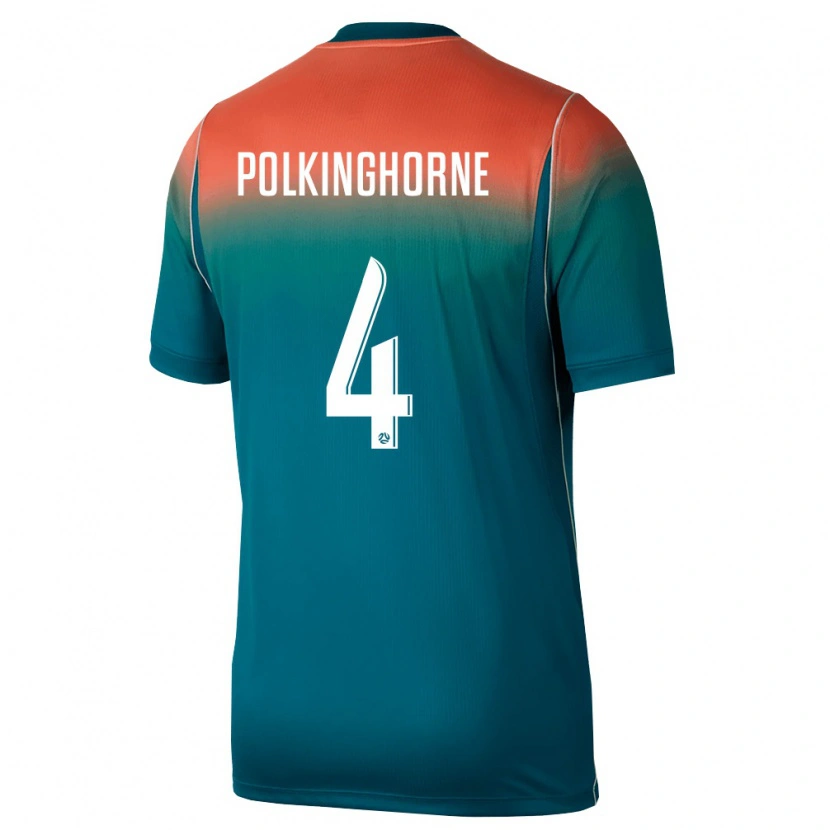 Danxen Niño Camiseta Australia Clare Polkinghorne #4 Verde Rosa 2ª Equipación 26-28 La Camisa México