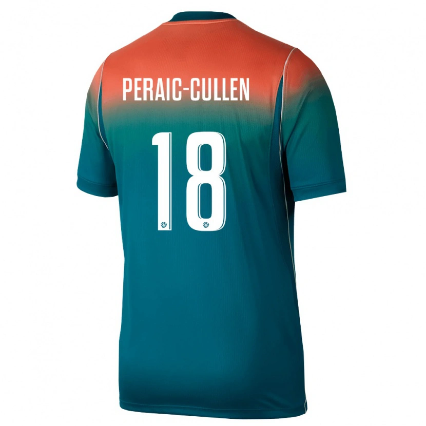 Danxen Niño Camiseta Australia Dylan Peraić-Cullen #18 Verde Rosa 2ª Equipación 26-28 La Camisa México