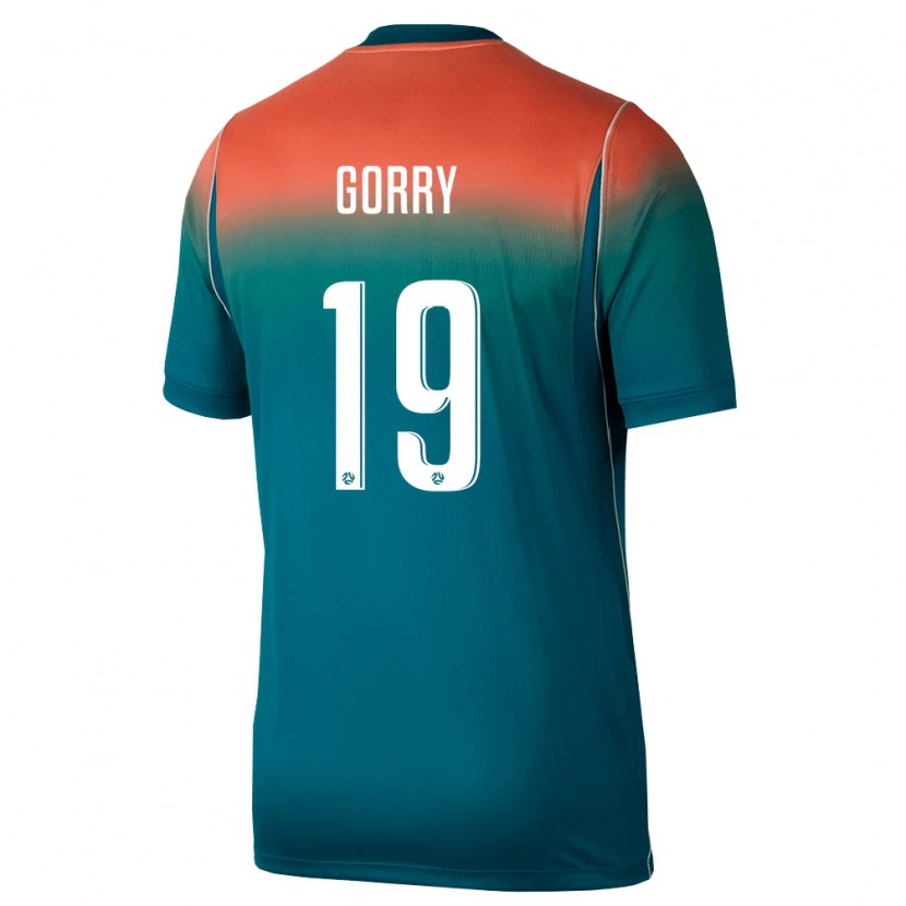 Danxen Niño Camiseta Australia Katrina Gorry #19 Verde Rosa 2ª Equipación 26-28 La Camisa México