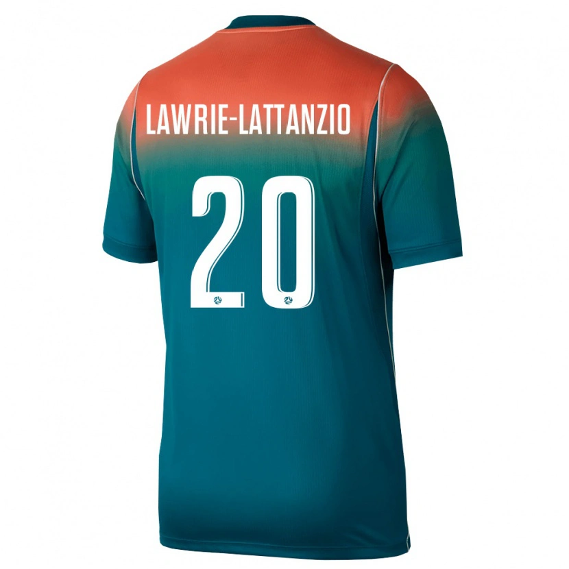Danxen Niño Camiseta Australia Luis Lawrie Lattanzio #20 Verde Rosa 2ª Equipación 26-28 La Camisa México