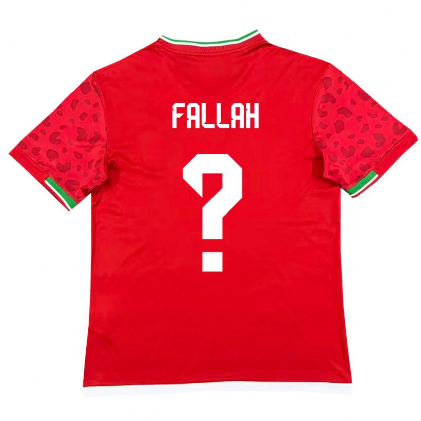 Danxen Niño Camiseta Irán Saber Fallah #0 Rojo Blanco 2ª Equipación 26-28 La Camisa México