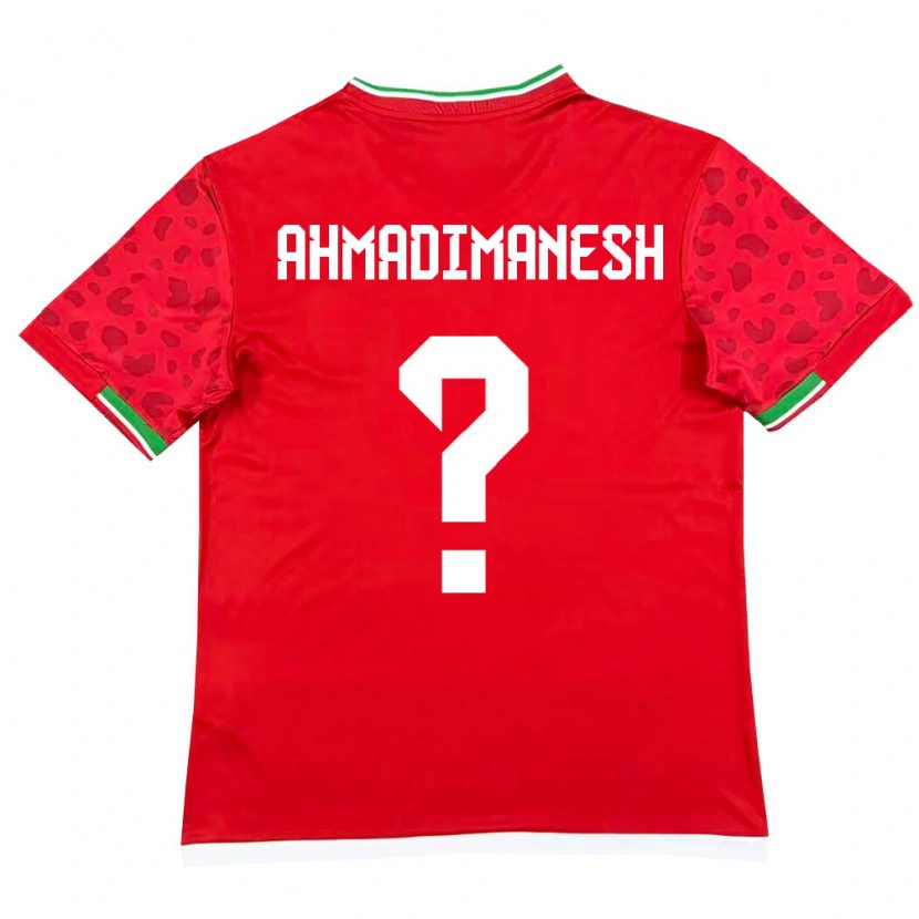 Danxen Niño Camiseta Irán Iliya Ahmadimanesh #0 Rojo Blanco 2ª Equipación 26-28 La Camisa México