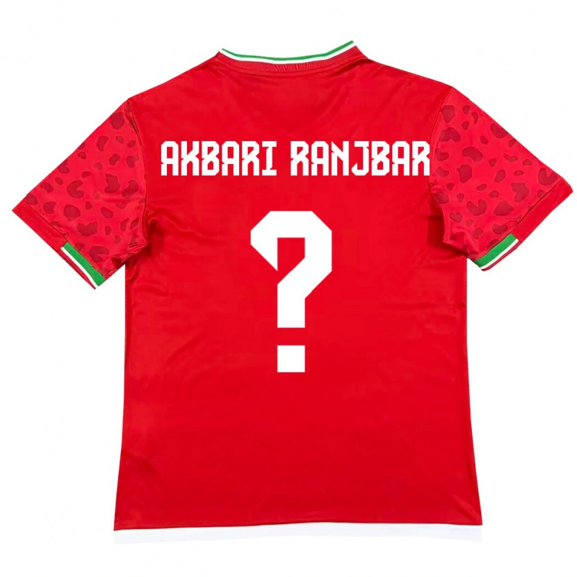 Danxen Niño Camiseta Irán Mohammad Akbari Ranjbar #0 Rojo Blanco 2ª Equipación 26-28 La Camisa México