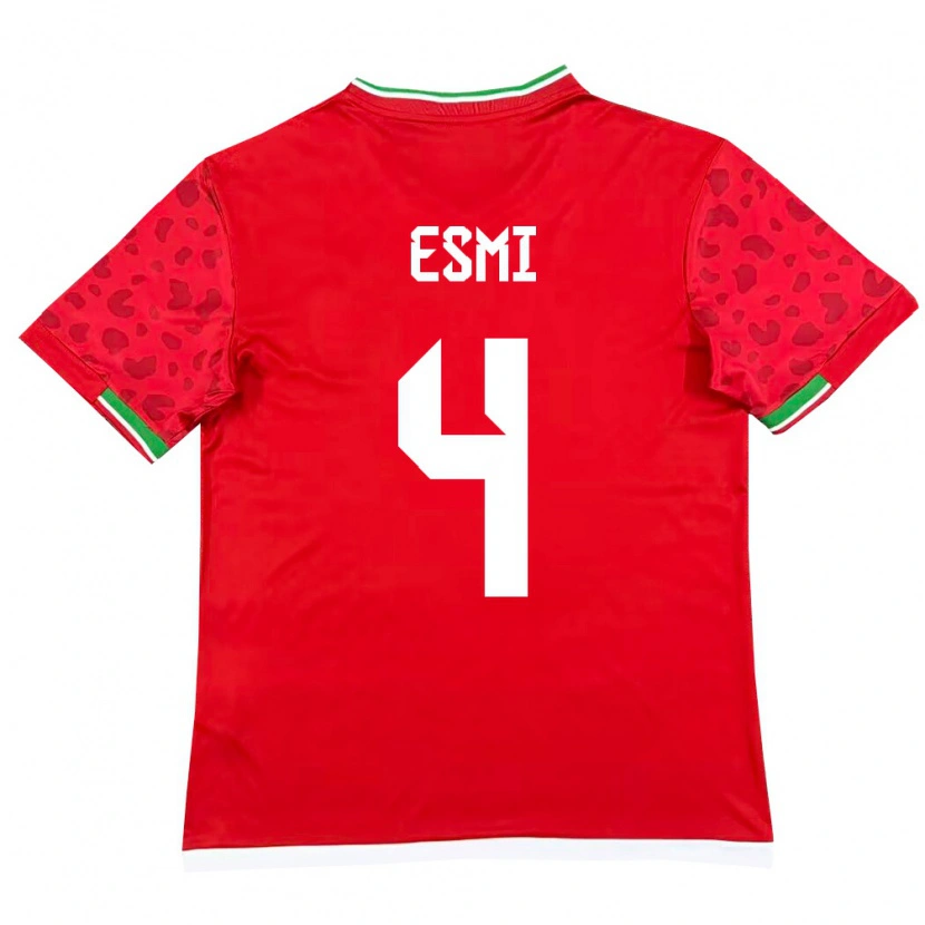 Danxen Niño Camiseta Irán Pouya Esmi #4 Rojo Blanco 2ª Equipación 26-28 La Camisa México