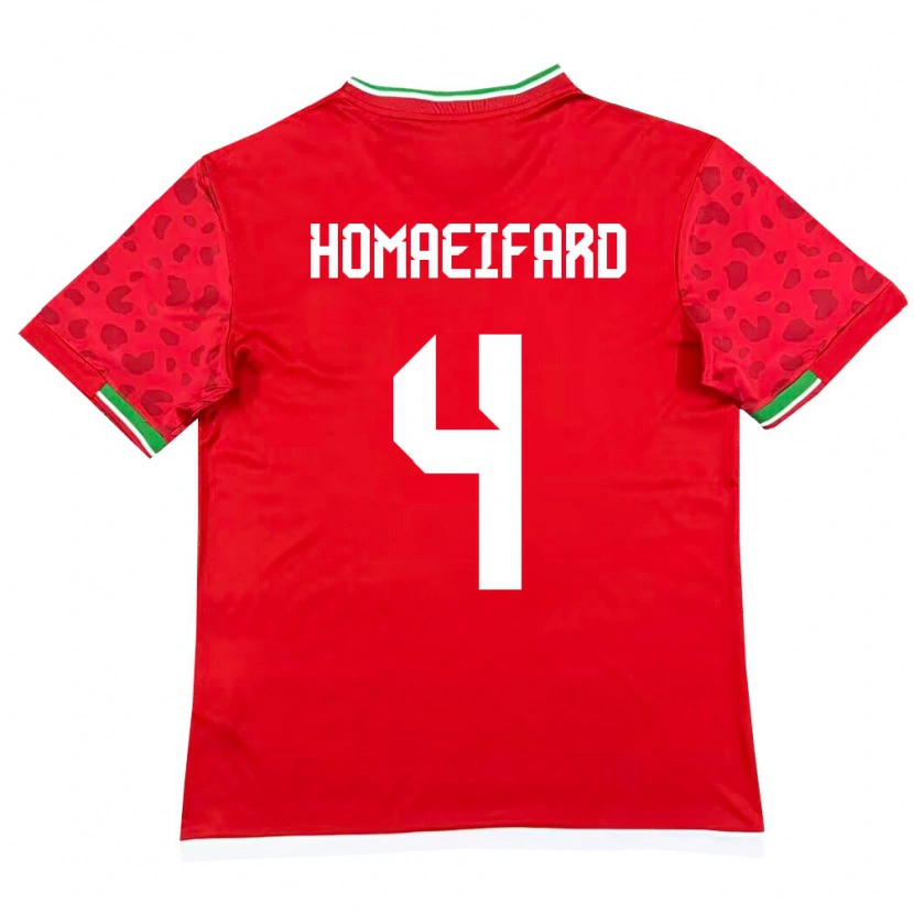 Danxen Niño Camiseta Irán Alireza Homaeifard #4 Rojo Blanco 2ª Equipación 26-28 La Camisa México