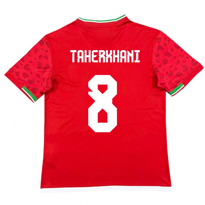 Danxen Niño Camiseta Irán Behnaz Taherkhani #8 Rojo Blanco 2ª Equipación 26-28 La Camisa México