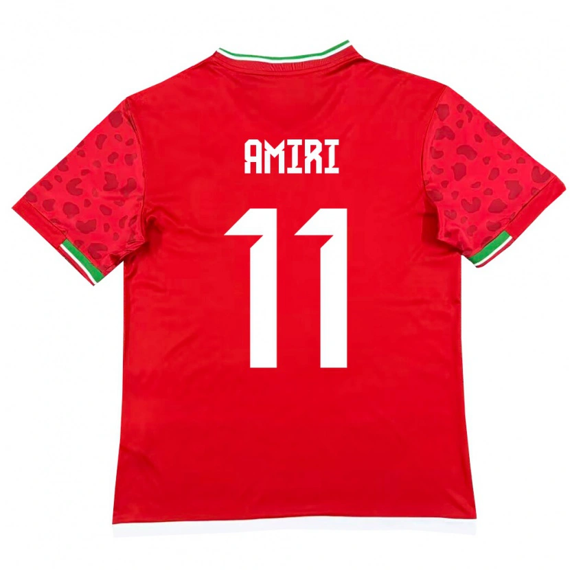 Danxen Niño Camiseta Irán Vahid Amiri #11 Rojo Blanco 2ª Equipación 26-28 La Camisa México