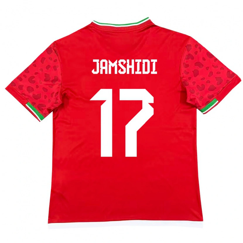 Danxen Niño Camiseta Irán Erfan Jamshidi #17 Rojo Blanco 2ª Equipación 26-28 La Camisa México