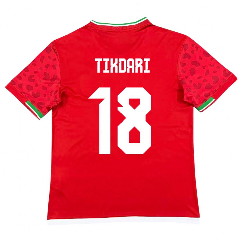 Danxen Niño Camiseta Irán Mehdi Tikdari #18 Rojo Blanco 2ª Equipación 26-28 La Camisa México