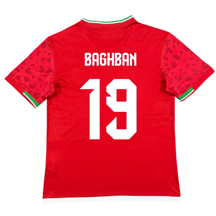 Danxen Niño Camiseta Irán Hadi Baghban #19 Rojo Blanco 2ª Equipación 26-28 La Camisa México