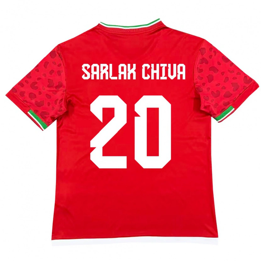 Danxen Niño Camiseta Irán Milad Sarlak Chiva #20 Rojo Blanco 2ª Equipación 26-28 La Camisa México