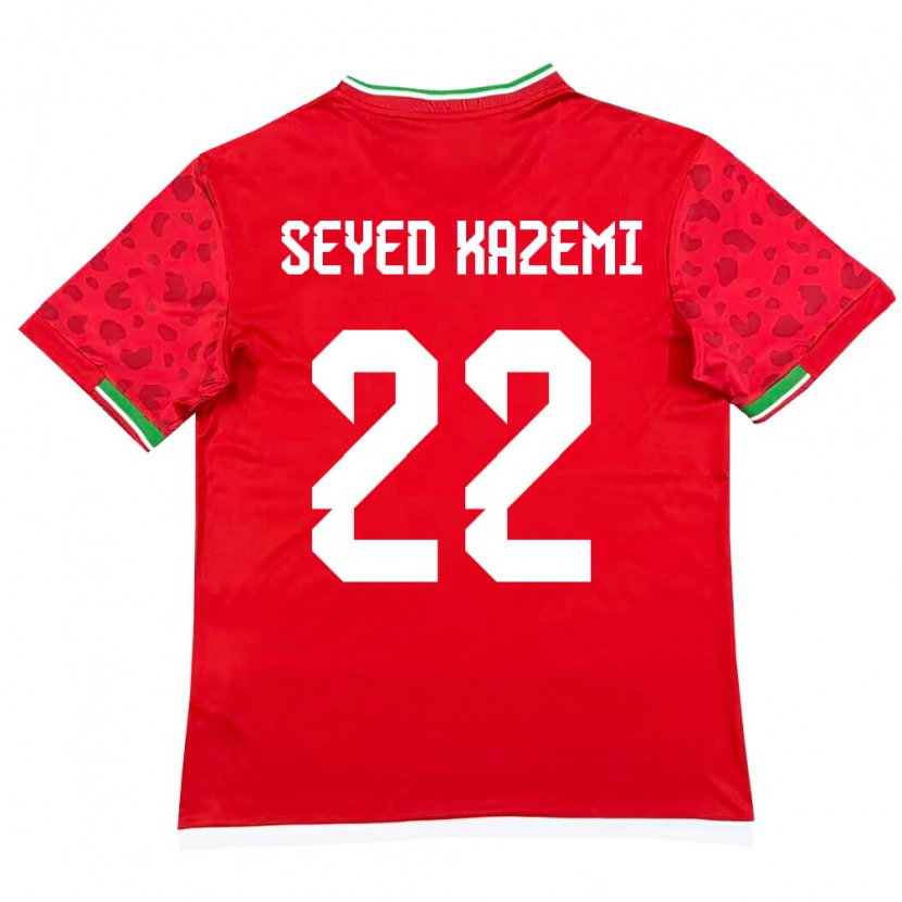 Danxen Niño Camiseta Irán Arefeh Seyed Kazemi #22 Rojo Blanco 2ª Equipación 26-28 La Camisa México