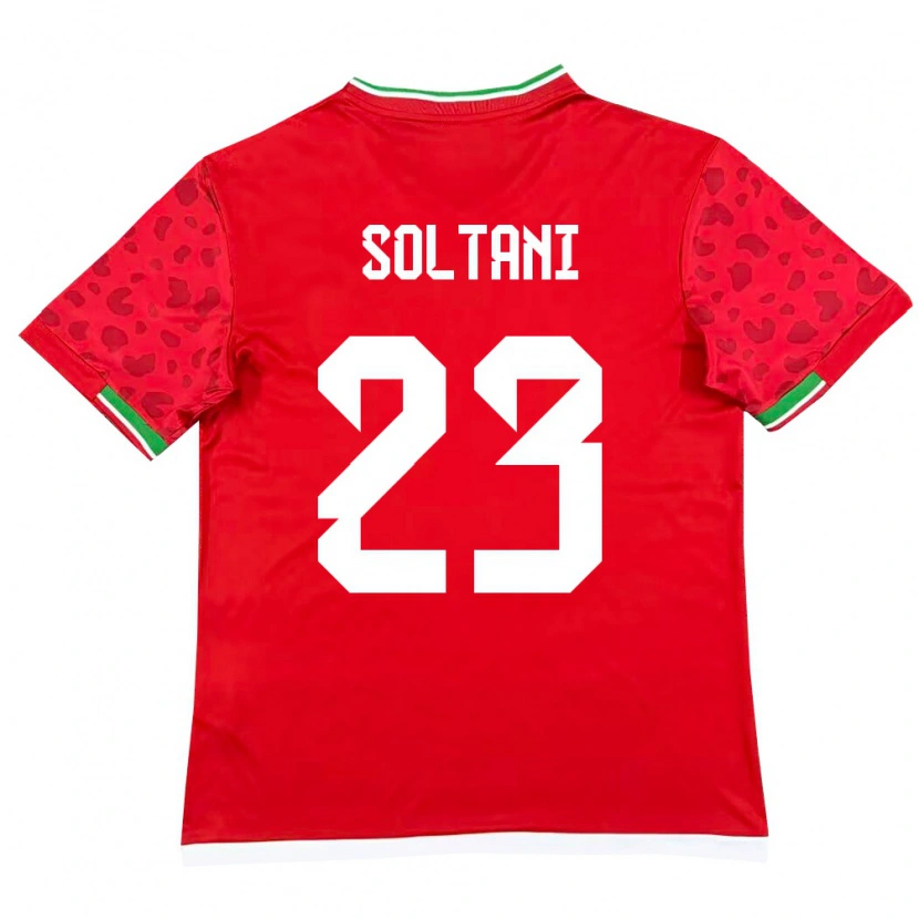 Danxen Niño Camiseta Irán Raouf Soltani #23 Rojo Blanco 2ª Equipación 26-28 La Camisa México