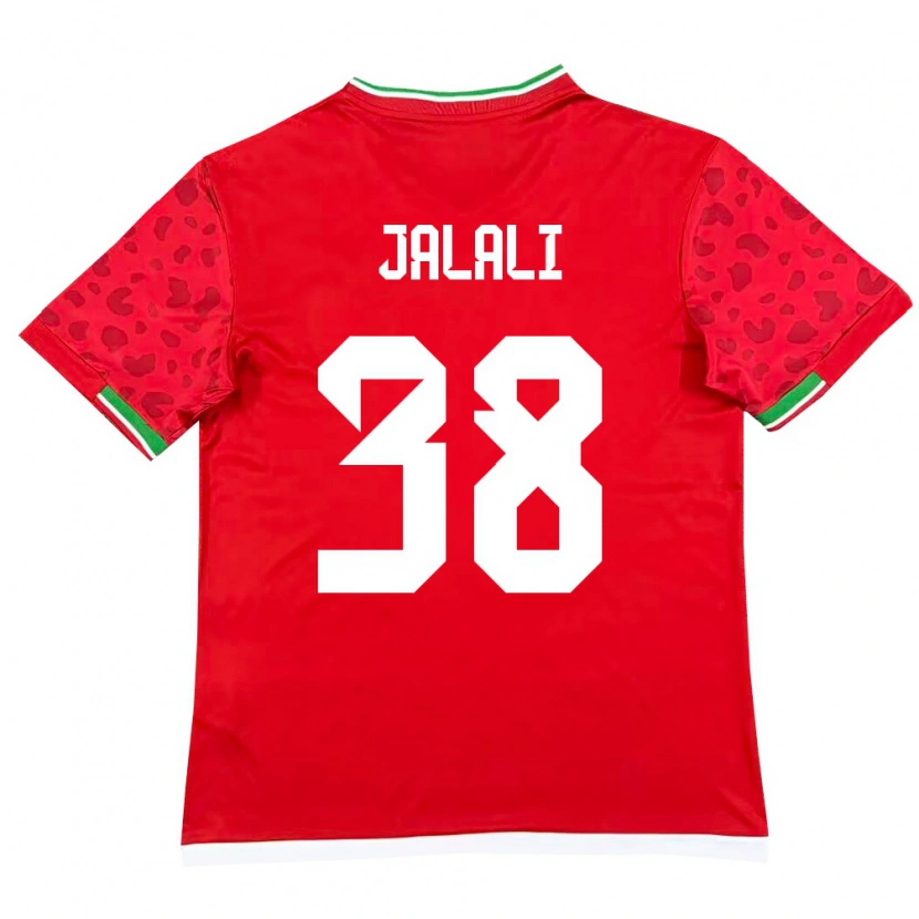 Danxen Niño Camiseta Irán Abolfazl Jalali #38 Rojo Blanco 2ª Equipación 26-28 La Camisa México