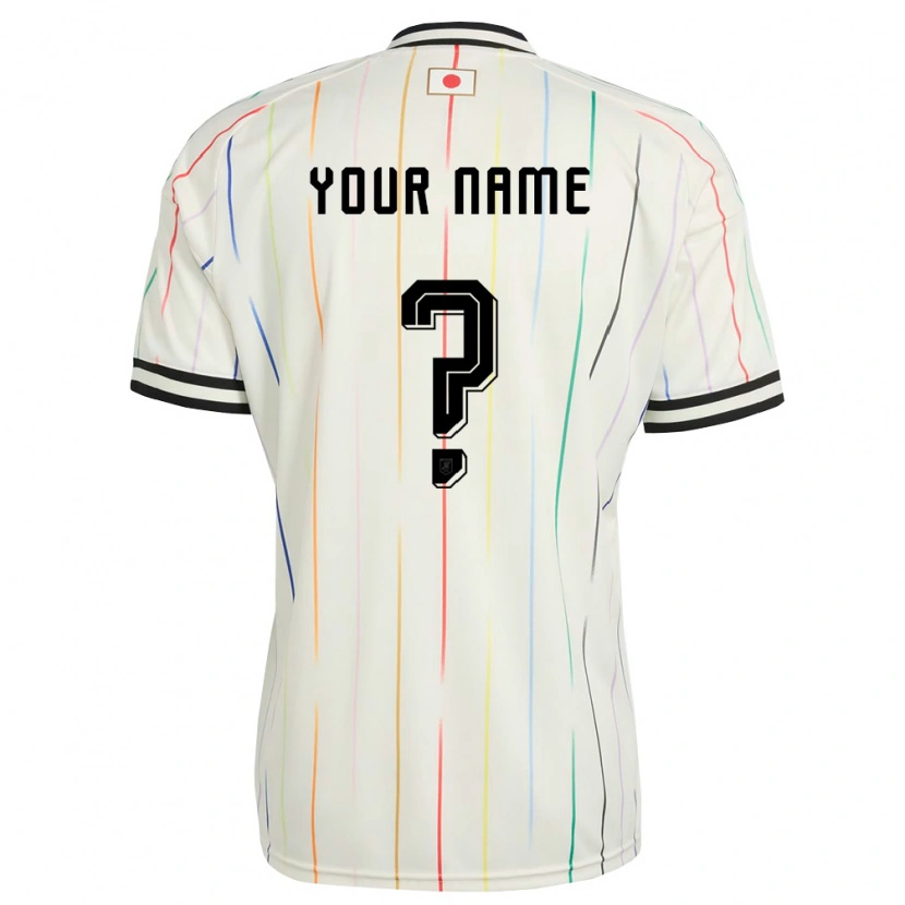Danxen Niño Camiseta Japón Su Nombre #0 Blanco Negro 2ª Equipación 26-28 La Camisa México