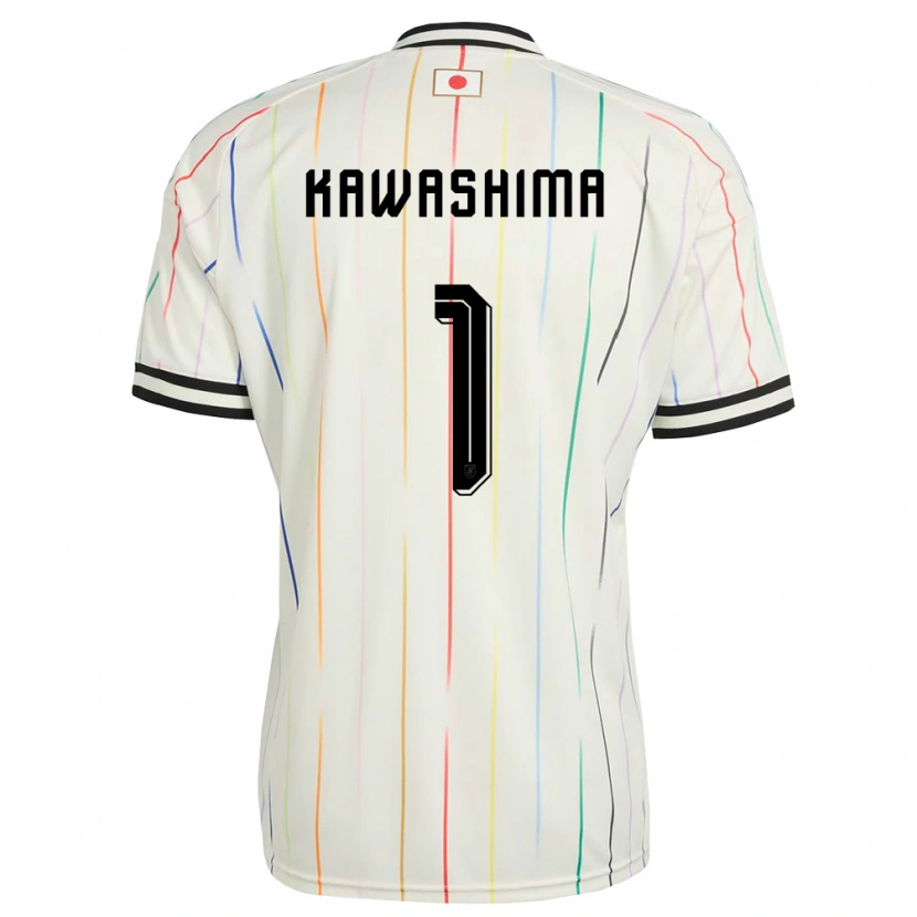 Danxen Niño Camiseta Japón Eiji Kawashima #1 Blanco Negro 2ª Equipación 26-28 La Camisa México