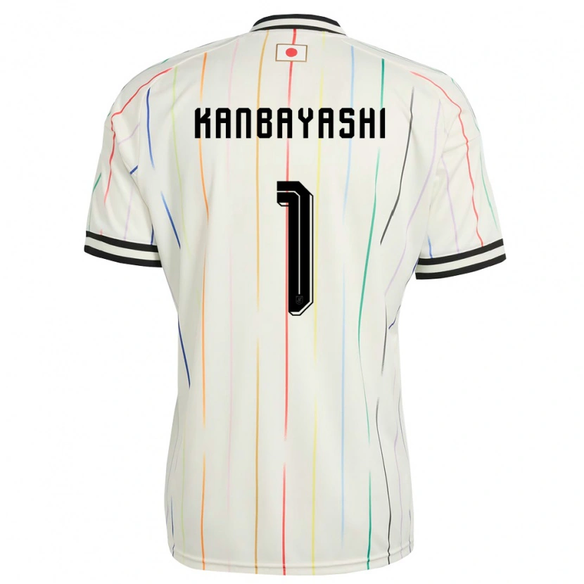 Danxen Niño Camiseta Japón Taisei Kanbayashi #1 Blanco Negro 2ª Equipación 26-28 La Camisa México