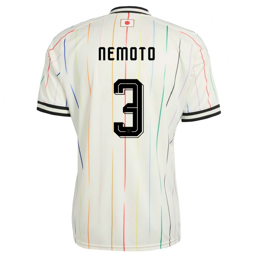 Danxen Niño Camiseta Japón Kenta Nemoto #3 Blanco Negro 2ª Equipación 26-28 La Camisa México
