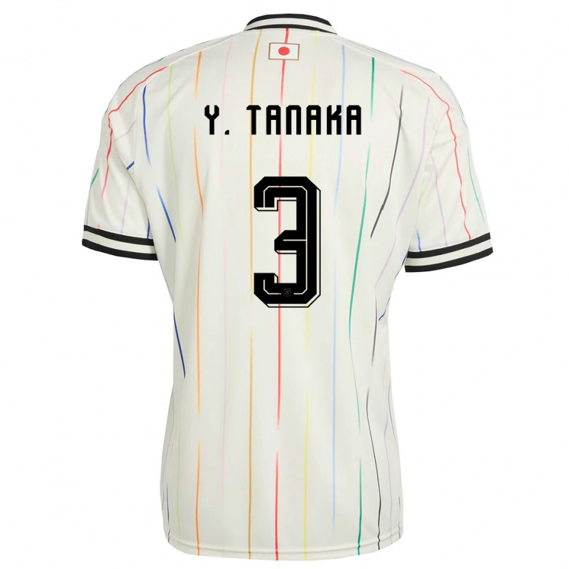 Danxen Niño Camiseta Japón Yoshitaka Tanaka #3 Blanco Negro 2ª Equipación 26-28 La Camisa México