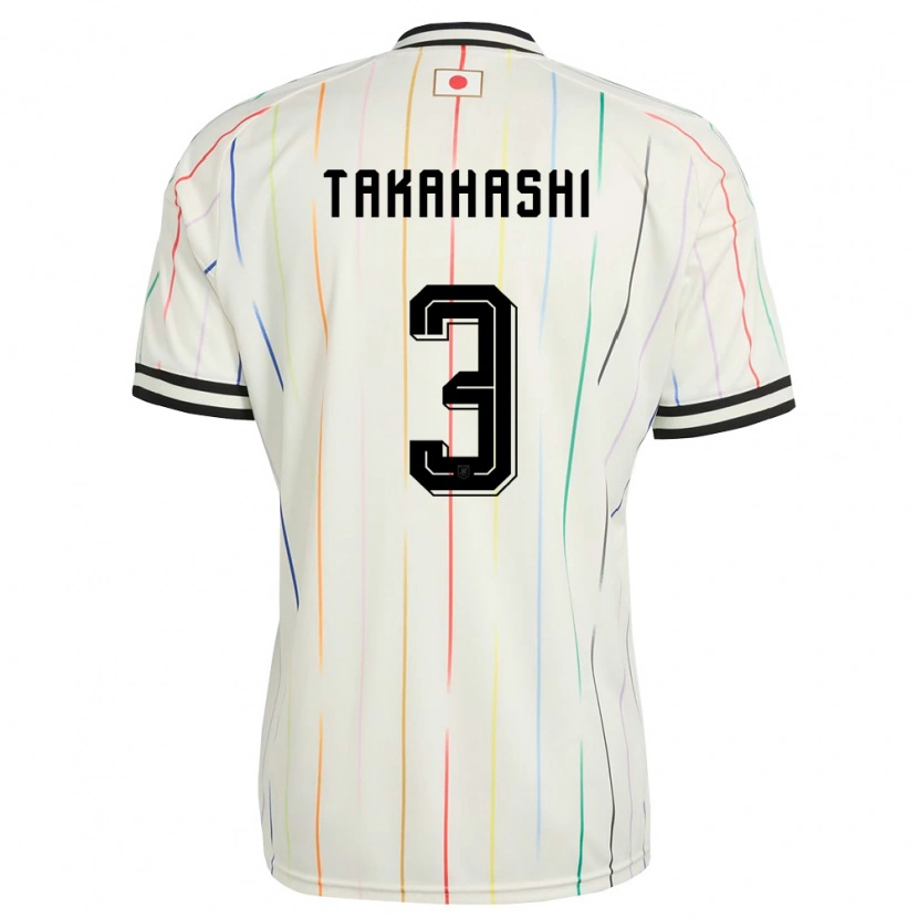 Danxen Niño Camiseta Japón Niko Takahashi #3 Blanco Negro 2ª Equipación 26-28 La Camisa México