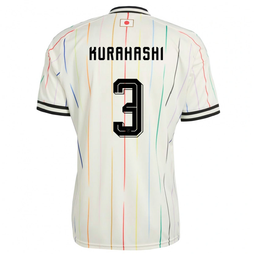 Danxen Niño Camiseta Japón Koki Kurahashi #3 Blanco Negro 2ª Equipación 26-28 La Camisa México