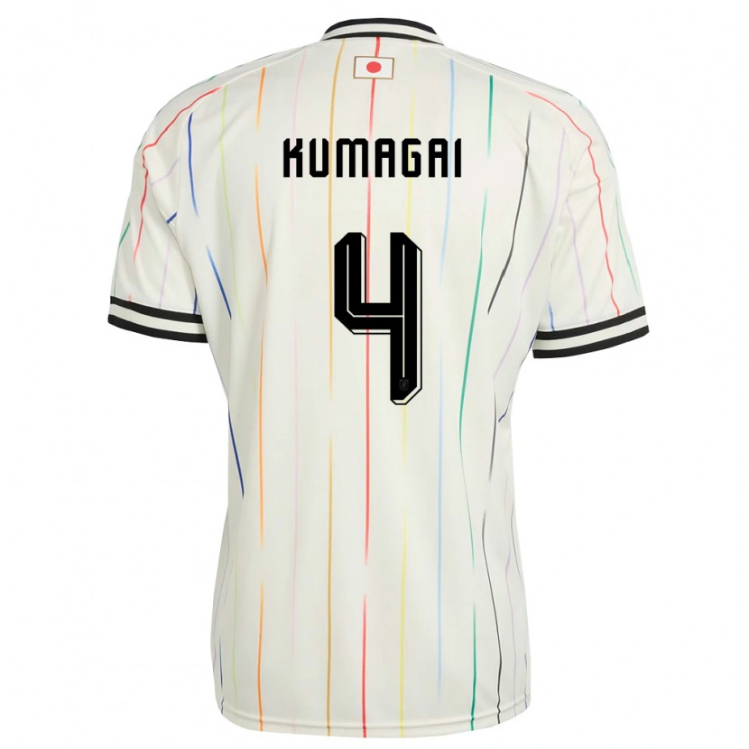 Danxen Niño Camiseta Japón Saki Kumagai #4 Blanco Negro 2ª Equipación 26-28 La Camisa México