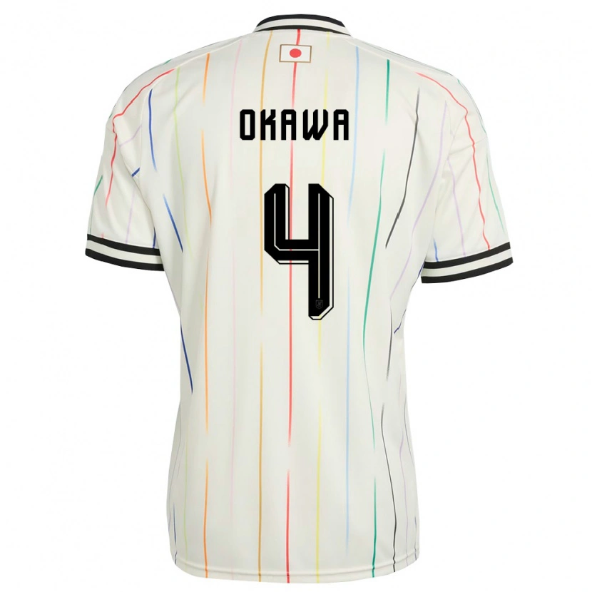 Danxen Niño Camiseta Japón Yugo Okawa #4 Blanco Negro 2ª Equipación 26-28 La Camisa México