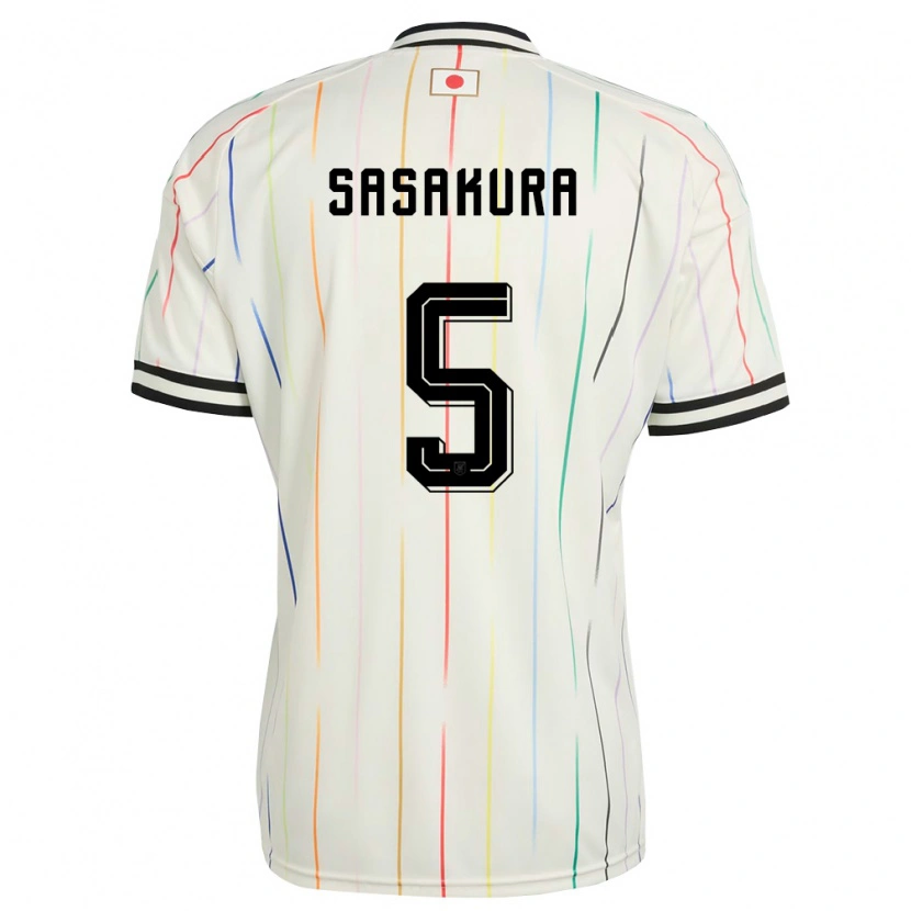 Danxen Niño Camiseta Japón Takuma Sasakura #5 Blanco Negro 2ª Equipación 26-28 La Camisa México