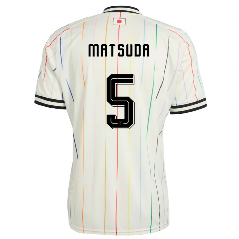 Danxen Niño Camiseta Japón Hayate Matsuda #5 Blanco Negro 2ª Equipación 26-28 La Camisa México