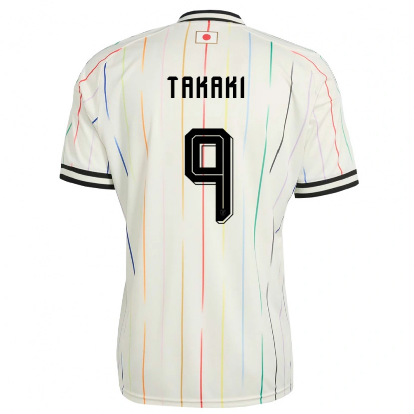 Danxen Niño Camiseta Japón Eito Takaki #9 Blanco Negro 2ª Equipación 26-28 La Camisa México