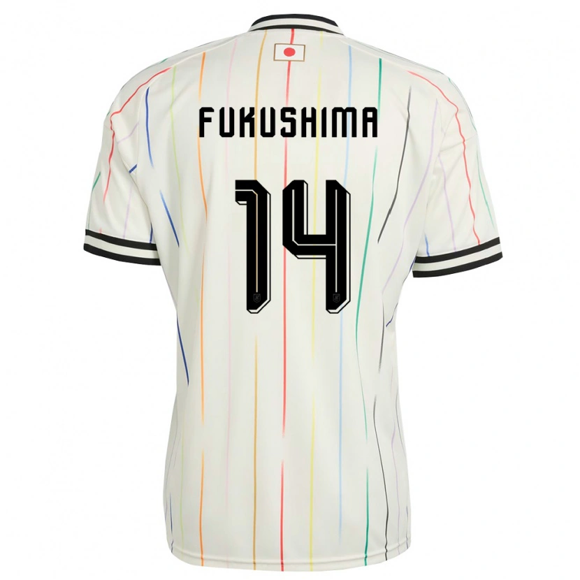 Danxen Niño Camiseta Japón Kazuki Fukushima #14 Blanco Negro 2ª Equipación 26-28 La Camisa México
